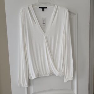 Elegant White Wrap Top